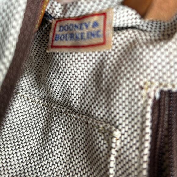 Vintage Dooney & Bourke Signature Canvas Handbag w/ Leather Trim Y2K - Picture 8 of 13